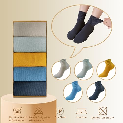 Women's Cotton Quarter Crew Socks - color: 04 Multicolor - 5 Pairs