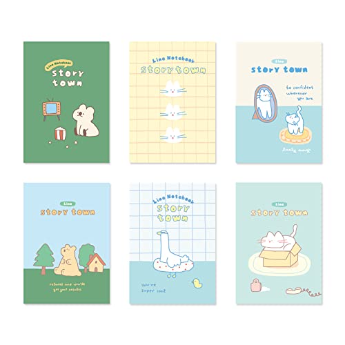 Monolike Story town Afternoon mini notebook 6p B-SET_Mini note, Pocket note, Blank note, Pocket size, a portable note, 48pages - color: Story town Afternoon mini notebook 6p B-SET