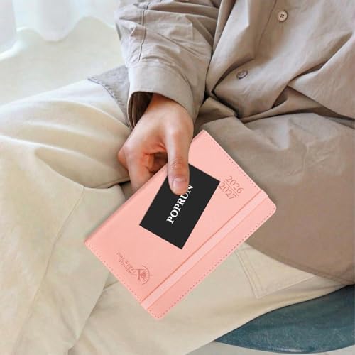 POPRUN Pocket Planner 2026-2027, Purse-4" x 6.25", Academic Pocket Calendar - color: Pacific Green, size: Pocket-4" x 6.25", style: Academic Year 2026-2027