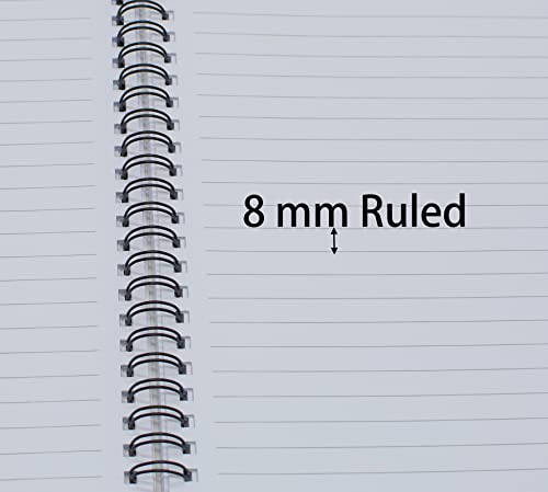 Yansanido Spiral Notebook, 4 Pcs A5 Cherry Design Hardcover 8mm Ruled 4 Color 80 Sheets -160 Pages Journals for Study and Notes (Cherry) - style: Cherry