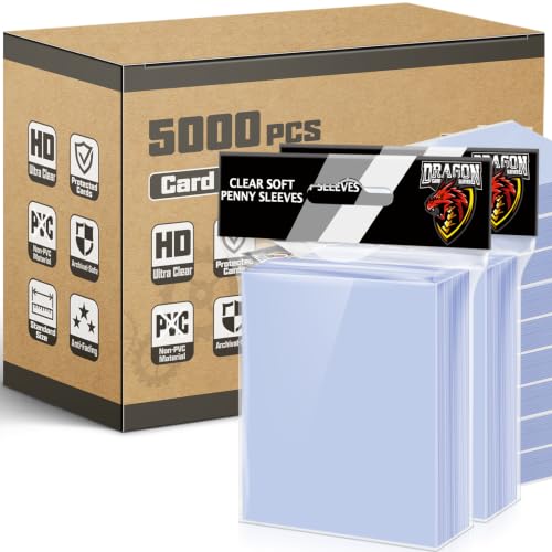 Card Sleeves Top Loaders for Trading Cards, Penny Soft Sleeves, 5000ct - size: 5000P