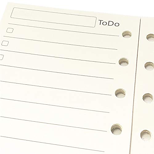 Planner Refill, Pocket Notebook, A7 Refill, 4.84 x 3.23'', 100 GSM Paper 45 Sheets (90 Pages) per Pack, Productive Inserts, Simple Design, Harphia (A7 Todo List) - color: To Do List, size: A7