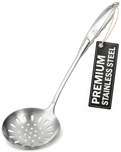 Zulay Kitchen Stainless Steel Slotted Spoon - size: Draining Spoon