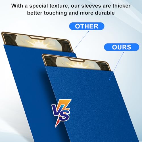 Night Blue Card Sleeves Fit for MTG, 300 Pieces Perfect Fit Standard Card Sleeves for Trading Card Sports Cards Baseball Cards TCG Magic,Affordable Sturdy and Nice Shuffling - color: Night, size: 300ct standard