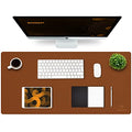 K KNODEL Extra Large Desk Mat, Leather Mouse Pad (35.4"x17", Brown) - color: Brown, size: 35.4" x 17"
