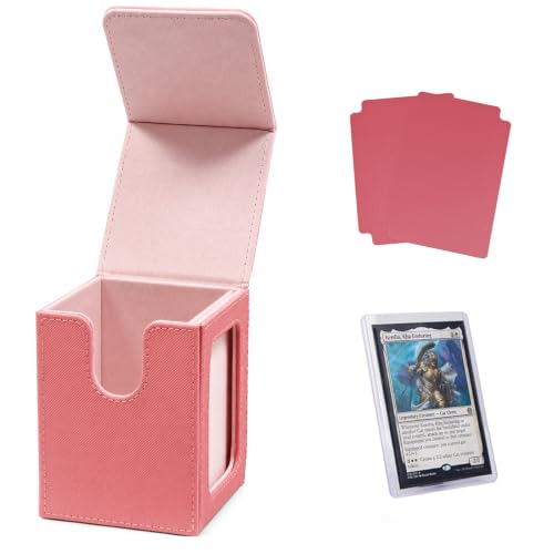 Venssu MTG Deck Box with Commander Display, Fits TCG Cards (Pink&Pink) - color: Pink&Pink