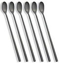 AOOSY 9-In Long Handle Spoon, Matte Black Coffee Stirrers, Set of 6 - color: B Long Black Spoon