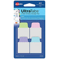 Avery Mini Ultra Tabs, 1" x 1.5" Repositionable, 40 Pastel Tabs