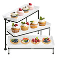Tiered Serving Tray for Party, 14 Inch Dessert Display Stand, Black - color: Black, size: 13.5 inch