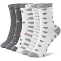 6 Pairs Crew Socks for Women, Soft Cute Funny Cotton Socks - color: Mist Poetry