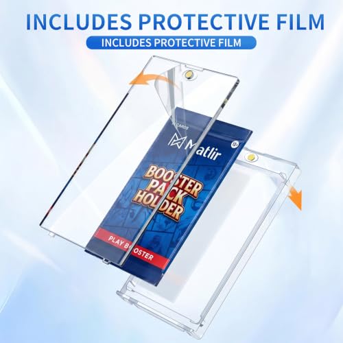 10-Pack Acrylic Booster Pack Protector, One Touch Card Holder with Magnetic Closure, UV-Resistant Clear Display Case for Unopened TCG Trading Cards, Scratch-Free Wrapped - size: 10PCS