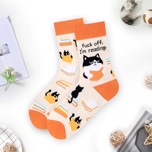 Funny Socks for Women and Teenage Girls, Cute Crazy Unique Novelty Gifts - color: A-cat-3