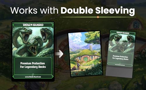 (Halfling Tranquility V2) 100% Hand-Drawn 100ct Textured Matte TCG/MTG Card Art Sleeves by Realm Guard - style: V2 Regular