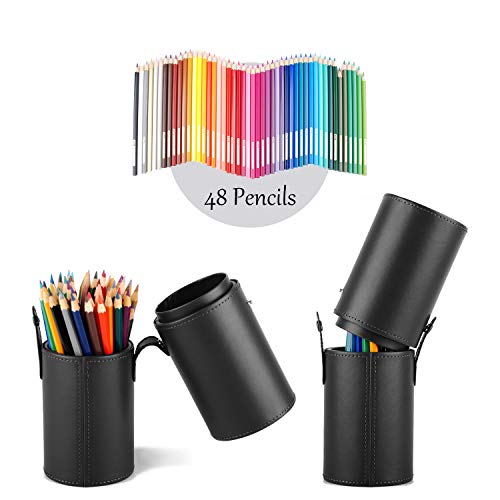 Narwey Makeup Brush Holder Travel Brushes Case Bag Cup Storage Dustproof for Women (Black) - color: Black