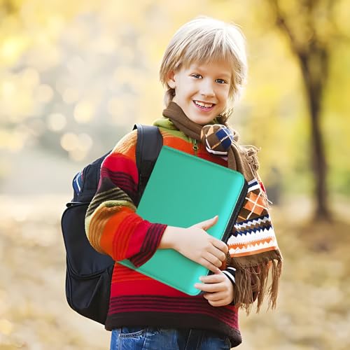 Jumbo Card Binder – Oversize Ringless PU Leather Collector Card Binder with 60 Card Holders, Premium Storage Album for Game Cards (5.7'' x 7.9''), Aqua Blue - color: Aqua Blue, size: 5.7x7.9