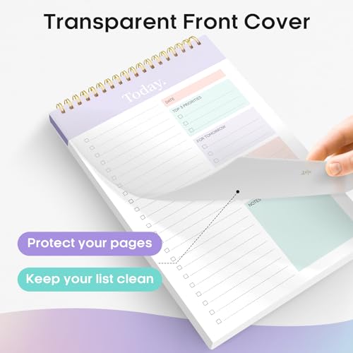 Taja To Do List Notepad, Undated Daily Planner for Work and Goal Setting - color: b-Violet Dream, size: 1 Pack
