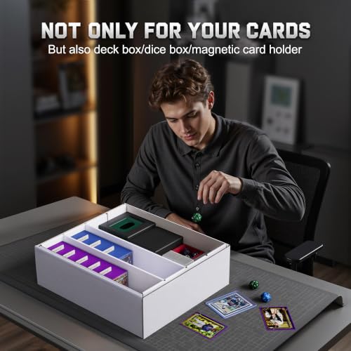 ZLCA 4 Row Trading Card Storage Box, 3200+ Standard Cardboard Storage Box - color: Standard, size: 4 Row