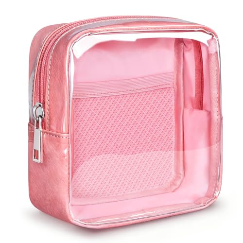 WLLWOO Clear Makeup Bag Mini Cosmetic Pouch Travel Toiletry Organizer - color: 1pcs-Mini-Pink