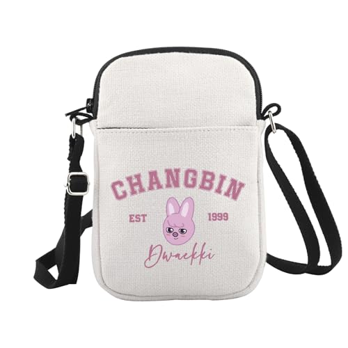 WCGXKO Korean Pop Gift Korean Group Merch Boys Group Est 1999 Dwaekki Crossbody Bag for Pop Music Lover - color: 1999dwaekki Cr