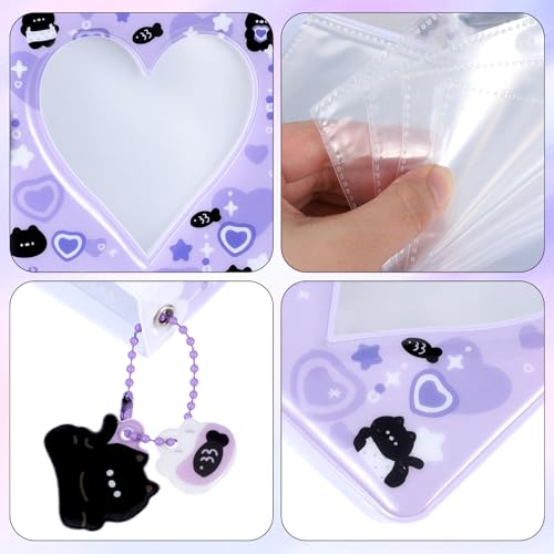 Photocard Binder Heart Hollow Album Card Binders 40 Card Slots