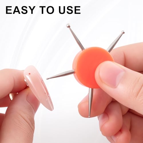 Nail Dotting Tool, 5-in-1 Metal Dotting Tool Nail Art, Orange - color: Orange, 1pcs, 5-in-1