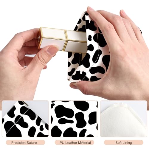 2Pcs PU Leather Small Squeeze Coin Purse Pouch Mini coin Bag Unique And Cute Wallet Cosmetic Bags Change Bag For Women Girls Men Black and pink pattern - color: Black and pink pattern