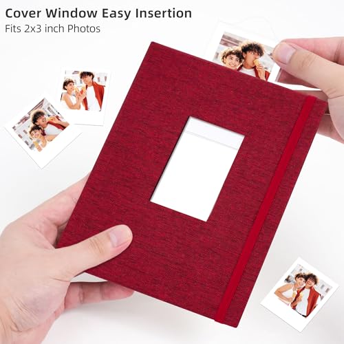 Vienrose Mini Polaroid Photo Album 208 Photos 2x3 Inch Red 1 PACK - color: Red, size: 1 PACK