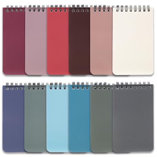 QiCheng Pocket Notebook Mini Notepad Small Spiral Notebooks 3X5Inch - size: 12-1