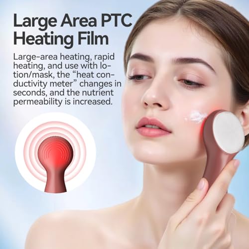 Electric Silicone Facial Brush for Deep Cleansing & Massage(Brown) - color: Brown