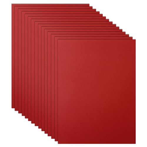 Guakicae 40 Sheets Dark Red Cardstock 8.5 x 11 Crafting Paper 75lb - color: Red, size: 40 Sheets