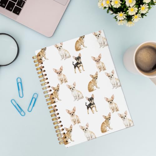 VNWEK Chihuahua Dog Spiral Notebook Journal 5.5x8.3 Inch - color: Chihuahua
