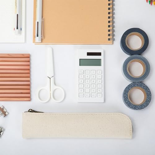 Slim Pencil Case Small Pencil Pouch Pen Case (Black/CV) - color: Black