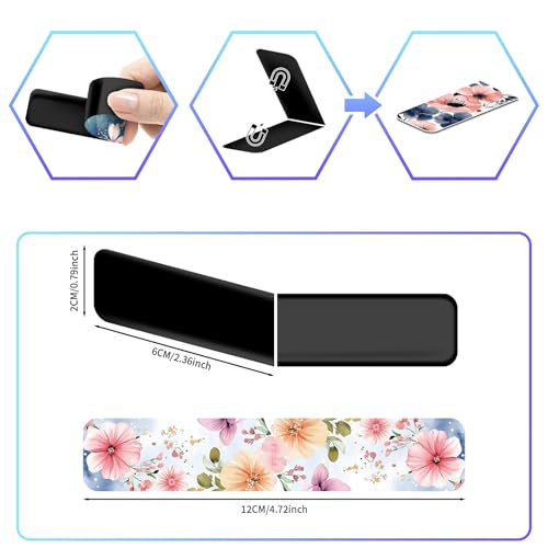 48 Pieces Magnetic Bookmarks Magnet Page Markers - Book Marks for Reading Women & Men with Storage Boxes - Cute Magnet Bookmark Clips for Reading Pleasure（Flowers） - size: 48, style: Flowers Style