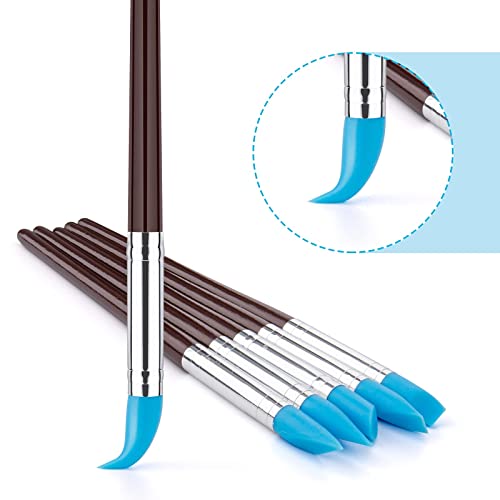 Clatoon 10Pcs Silicone Clay Sculpting Tool, Modeling Dotting Tool
