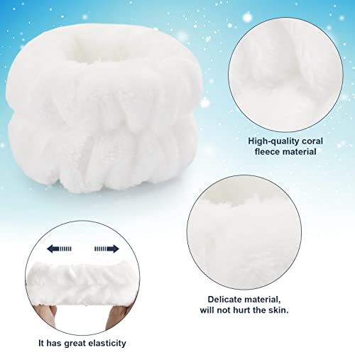 2 Pcs Microfiber Wrist Towels - Dorbetar Spa Wristbands for Face, Arms, Body Washing (White, Woman and Children) - color: A-White, size: 2 Count (Pack of 1)
