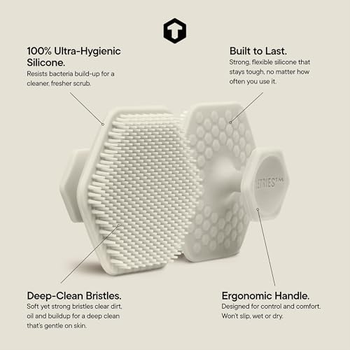 TOOLETRIES Silicone Face Scrubber, Facial Cleansing Brush - Sand - color: Sand