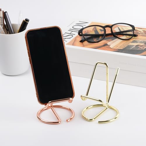 Golden Business Card Holder for Desk, Cute Metal Card Organizers - color: Vertical Golden