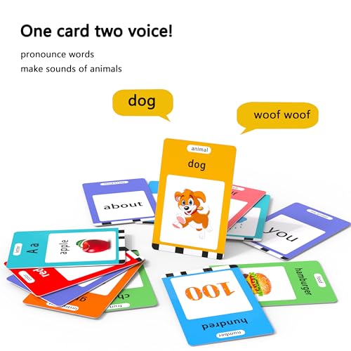 Lapare Audible Flash Cards Toys for Toddlers 2 3 4 5 6, Learn ABC Letters, Numbers 0-100,Phrases,Objects, Adjectives, and More Dolch Sight Words, 280 Cards with 560 Words/Phrases (Pink) - color: Pink, size: 560 Sight Words English (numbers 0-100)