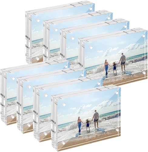 8 Pack Mini Acrylic Picture Frames 2.5 x 3.5 Inch - size: 2.5X3.5