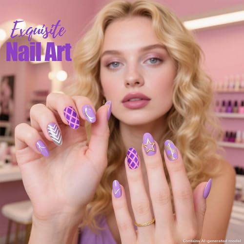 Artdone 10pcs Nail Art Brushes Set, Dotting Tools,Striping Brushes for Long Lines, Thin Details, Sculpting Pattern Tracing Stylus, Ball Embossing Stylu,Fine Drawing Pen For Gel Polish Design Supply - color: 10Pcs
