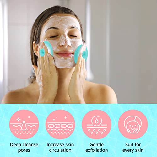 Yokilly Silicone Face Scrubber Kit: 4 Pcs Exfoliator Skin Care Tool - color: 4 Piece Silicone Face Scrubber
