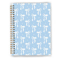 GDJIEGBC Blue Girly Coquette Bow Notebook 5.5x8.3in - color: Color-C