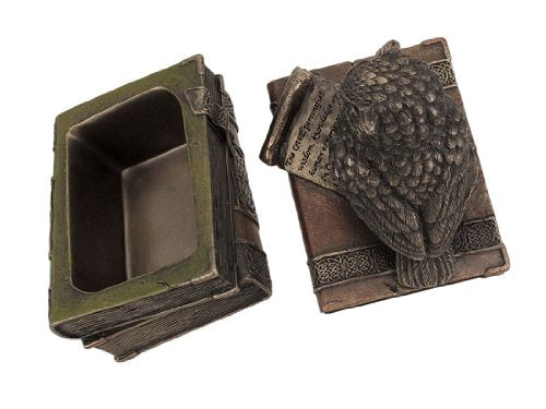 Veronese Design Bronzed Finish Wise Old Owl Trinket Box