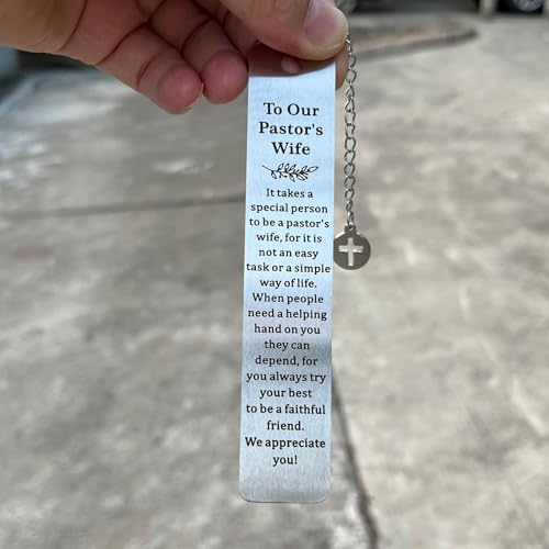 Christian Bookmark Gifts for Women Girls Boys, Inspirational Religious Book Mark Markers Faith - style: To My Pastor Wife