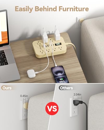 Beige Power Strip with USB Ports - 10 FT - color: Beige, size: 10FT