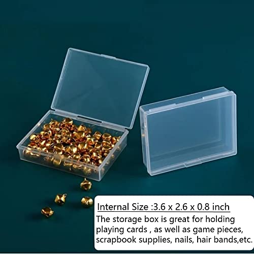 4PCS Playing Card Deck Cases Clear Plastic Gaming Game Card Holder Organizer, Snaps Closed Clear Card Box, Plastic Card Storage Box, Empty Trading Card Storage Box (NO CARDS) - color: transparent case(4Pcs)