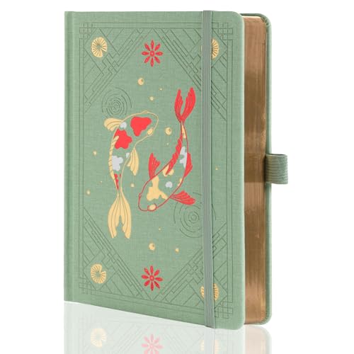 TIEFOSSI A5 Dotted Journal Notebook 190 Pages for Women & Men - color: Green, size: A5-Dotted