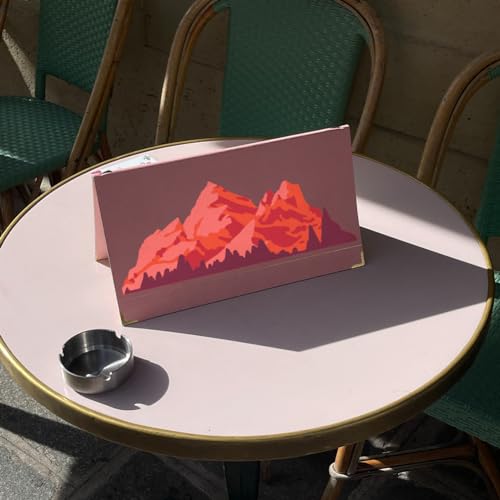 MAYJOYDIY 2pcs Layered Mountain Stencil Paint Brush Included 11.7×8.3inch - color: Layered Mountain