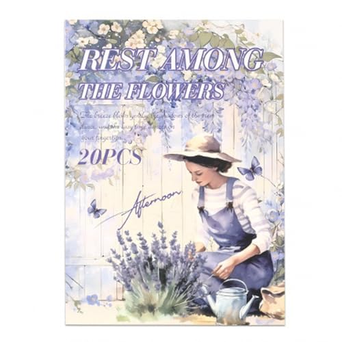 TIAMECH Flowers Resting Lavender Girl Sticker Book - color: Flowers Resting