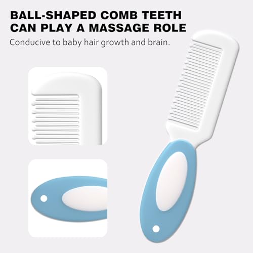 Baby Grooming Kit,Baby Health Care Kit,Baby Brush Soft Bristles 5 pcs Baby Nail Kit Nursery Care Kit Baby Hair Brush Hair Comb Nail Kit Safety Cutter Nail Clipper Set Blue - color: 5pcs Blue